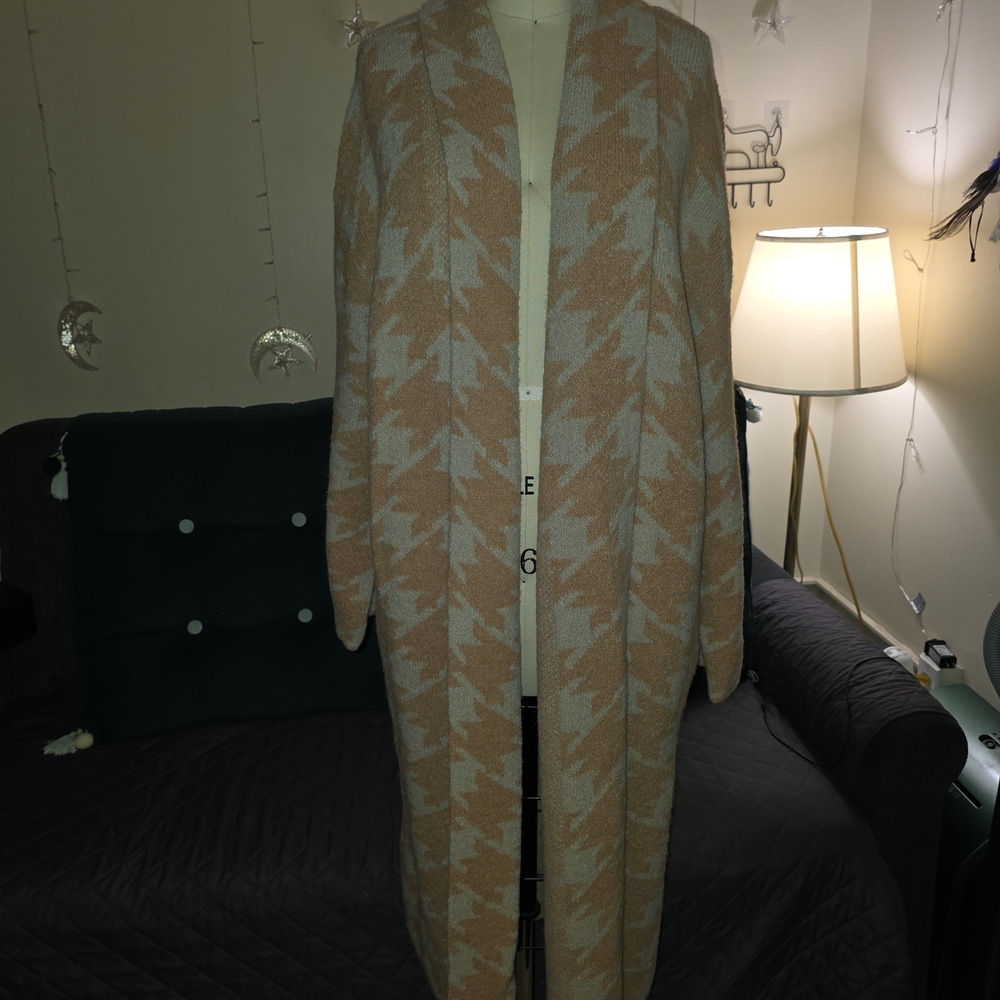 A New Day Maxi Women's Houndstooth Cardigan